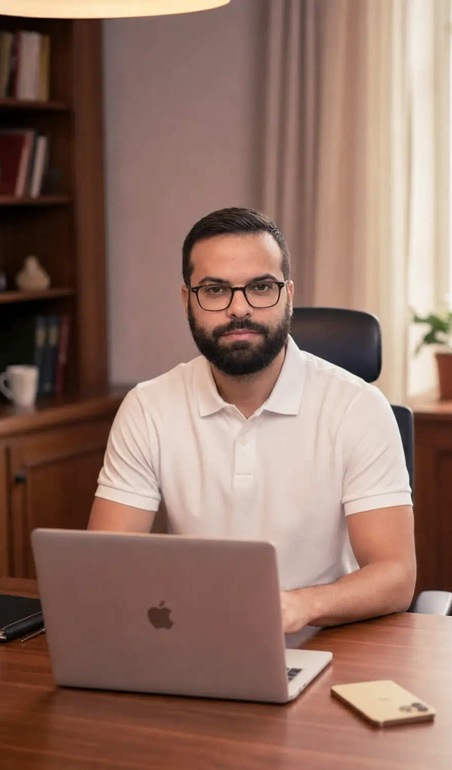 Renan Souza, fundador da Start With, em ambiente de trabalho